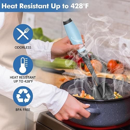 Upgrade Meat Chopper, Heat Resistant Meat Masher for Hamburger Meat, Ground Beef Smasher, Nylon Hamburger Chopper Utensil, Ground Non Stick Mix Chopper, Mix and Chop, Potato Masher Tool（Aqua） thumbnail 4