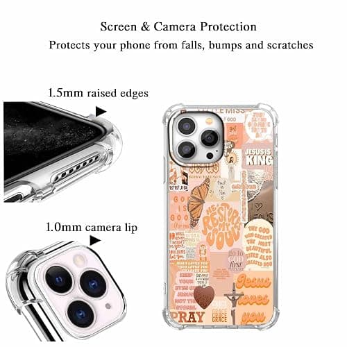 Case for iPhone 13 Pro Max with Christian Design,Jesus Bible Verse Christian Quotes Collage,Soft TPU Bumper Case for iPhone 13 Pro Max,#8 thumbnail 4