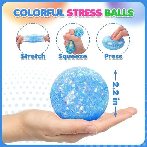 6 Set Squishy Sensory Stress Squeezing Balls forAdults: Best Calming Tool to Relieve Anxiety, Vent Mood and Improve Focus, Easter Basket Stuffers for Kids, Goodie Bag Stuffers thumbnail 3