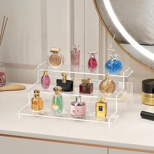 Acrylic Risers Display Stand, 3 Tier Cupcake Holder, Clear Perfume Organizer Stand, Display Shelf for Figures and Collection, Dessert Shelves for Party, Display Risers for Decoration and Organizer thumbnail 6