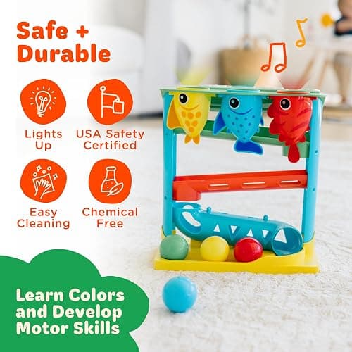 Move2Play, Feed The Fish | Interactive Baby & Toddler Toy | 1, 2+ Year Old Gift & Birthday Present | Boys & Girls Babies Ages 6, 7, 8, 9, 10, 12, 18, 24+ Months Old thumbnail 4