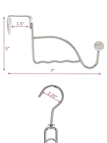 Over Door and Closet Purse Hanger Organizer- 12++ Max Purse Storage, Bag Holder Rotates 360, Quality Heavy Duty Chrome Holds 50lbs; Purses, Handbags, Totes, Crossbody, Backpacks, Fanny, Belt Bags thumbnail 5