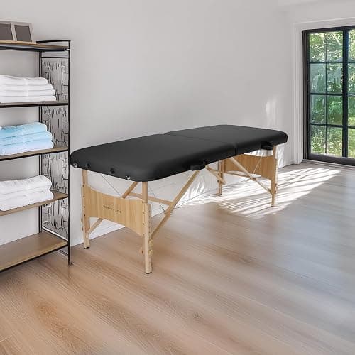 Saloniture Basic Portable Folding Massage Table - Black thumbnail 2