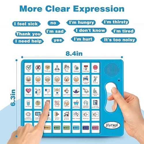 Joyreal AAC Device for Autism, Non Verbal Communication Tools for Speech Therapy & Stroke Rehab. Speech Communication Tablet, Autism Talking Aids with 8 Programmable Buttons & Adjustable Volume thumbnail 5