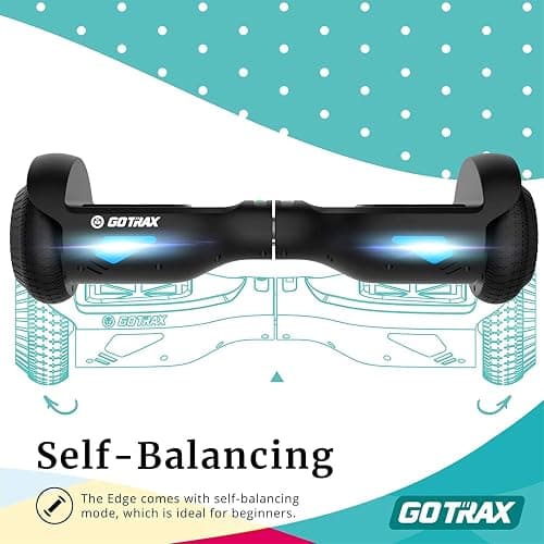 Gotrax Hoverboard with 6.5" LED Wheels & Headlight, Max 4/5 Miles Range, 6.2mph Power by Dual Brushless Motor, UL2272 Certified and 50.4Wh/65.52Wh Battery Self Balancing Scooters for 44-176lbs Kids thumbnail 5