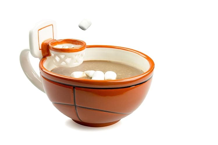 MAX'IS Creations The Mug with a Hoop Basketball Mug Funny Ceramic Coffee Mugs Cereal Bowl Sports Coach Kids Basketball Gifts for Boys 8-12 12-14 Girls Stuff Accessories Mini-Hoop for Kids, 16oz thumbnail 4