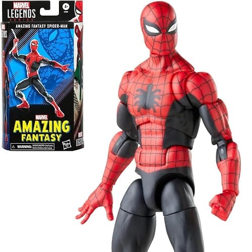 Spider-Man Marvel Legends Series 60th Anniversary Amazing Fantasy 6-inch Classic Comics Action Figures for 4+ Years, 9 Accessories thumbnail 3