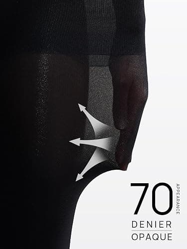 MANZI 2-6 Pairs Women's Opaque Control Top Tights 70 Denier Stretch Pantyhose thumbnail 5