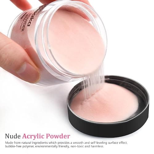 Molisaka Nude Acrylic Powder - Professional Nail Powder, Lasting Powder for French Nail Art, Salon Supplies Set (1.58oz) thumbnail 2
