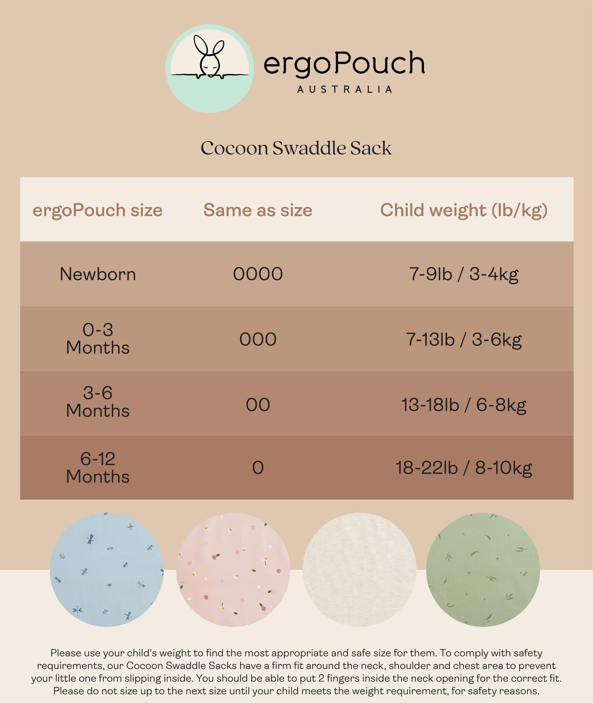 ergoPouch Cocoon Swaddle Bag – TOG Rated for Warmth, Breathable Organic Cotton Baby Swaddle, Two-Way Zip, Arms In or Out thumbnail 5