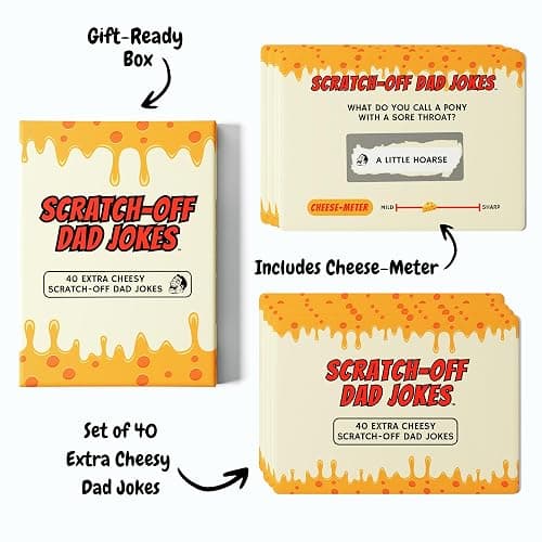 Gifts for Dad - Scratch Off Dad Jokes - Dad Christmas Gifts, White Elephant Gifts for Adults, Funny Gifts, Dad Birthday Gift, Gifts for Husband, Gifts for Men, Dad Stocking Stuffers thumbnail 2