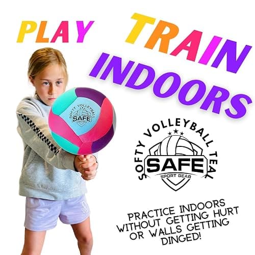 Softy Volleyball - Super Soft Designed for Pain-Free Play - Awesome Kids Indoor Ball with a Realistic Feel and Bounce - Perfect Ball for House thumbnail 6