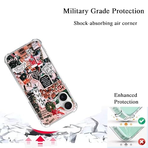 Oubliert Aesthetic Christmas Collage Case for iPhone 16, Trendy Unique Design Soft TPU Bumper Cover thumbnail 4