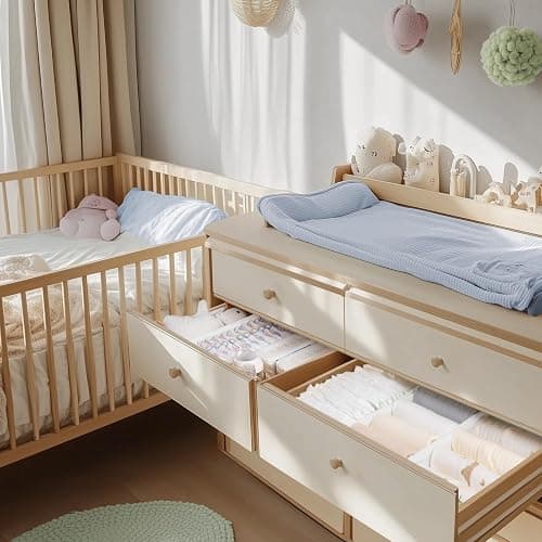Criusia Drawer Organizer Clothes, 21 Pack Dresser Organizer for Baby Clothes, Underwear, Sock- Foldable Closet Organization and Storage Dividers Bins for Nursery, Bedroom (White) thumbnail 2