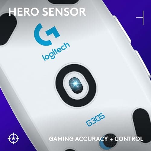 Logitech G305 Lightspeed Wireless Gaming Mouse - White | 12,000 DPI, Lightweight, 6 Programmable Buttons, 250h Battery, On-Board Memory, Compatible with PC and Mac thumbnail 2