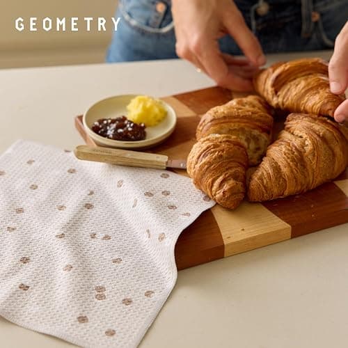 GEOMETRY Dishcloth – Evergreen Collection – Quick-Dry, Ultra-Absorbent, Reusable Microfiber Kitchen Towels for Drying & Cleaning - Pebble Play - 3 Pack thumbnail 2