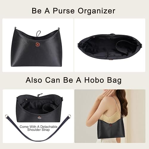 ZTUJO Purse Organizer Insert For Coach Brooklyn 28 and 39 (Black, For Brooklyn 28) thumbnail 3