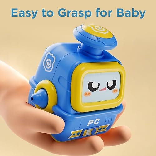 iPlay, iLearn Press to Go Robot Car Toys for Toddlers 1-3, Baby Push Go Friction Race Cars for 12 18 24 Month, 4pcs Infant Play Bot Vehicle Set, 1st Birthday Gifts for 1 2 3 Year Old Boys Girls Child thumbnail 8