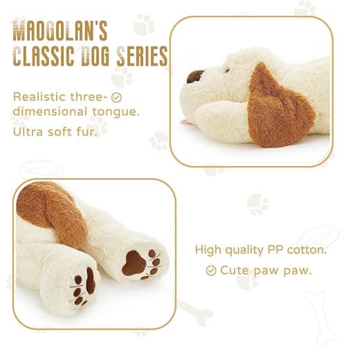 MaoGoLan Giant Stuffed Puppy Dog Big Plush Extra Large Stuffed Animals Soft Plush Dog Pillow for Girls Kids 31 inch thumbnail 4