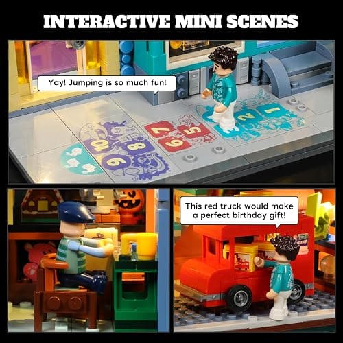 Lumibricks Toy-Store Lighting Building-Bricks Set – City Town Modular Townhouse Toy Shop Dollhouse LED Light Display Model 3086 Pcs Construction Kit for Adults and Teens thumbnail 5