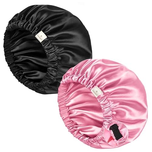 YANIBEST Silk Bonnet Satin Bonnet for Sleeping Women Men, Adjustable Double Layer Hair Bonnet for Curly Braids Reduce Frizz - Image 1