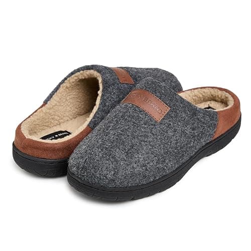 Lucky Brand Mens Fleece Two Tone Clog Slippers with Patch thumbnail 3