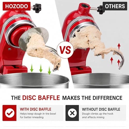 HOZODO Spiral Dough Hook for KitchenAid 4.5/5 Quart Tilt-Head Mixers | Stainless Steel Kneading Hook for Bread, Pizza, Pasta & Cookies, Kitchen Aid Accessories and Attachments thumbnail 6