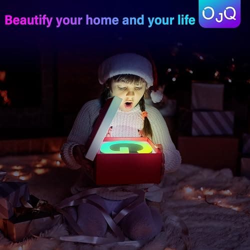 OJQ Light Up Letters LED Letter - Marquee Letters Room Decor Alphabet Letter Music Sync Color Change Colorful - Christmas Birthday Gifts for Girl - Teen Girls Gifts Party Home Wall Decor thumbnail 6