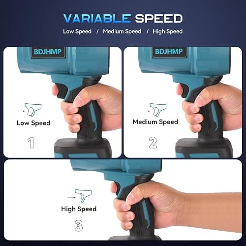 Leaf Blower Cordless, 21V 350,000RPM Portable Dust Cleaner Handheld Leaf Blower w/ 5.0Ah Batteries & Charger, Lightweight Blower for for Lawn, Yard, Patio, Sidewalk and Car Cleaning thumbnail 9