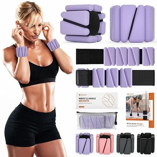 Wrist Weights, Ankle Weights for Women Men, Adjustable Wrist Weighted Bracelet for Home Gym Workout, Running, Yoga, Exercise, Strength Training, Set of 2 (1LB Each) - Image 1