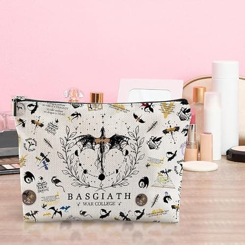 LONGXIN Fourth Wing Merch Makeup Bag Cosmetic Bag Gifts for Rider Fans Fourth Wing Book Lovers Bookworm Librarian Bookish Merchandise thumbnail 6