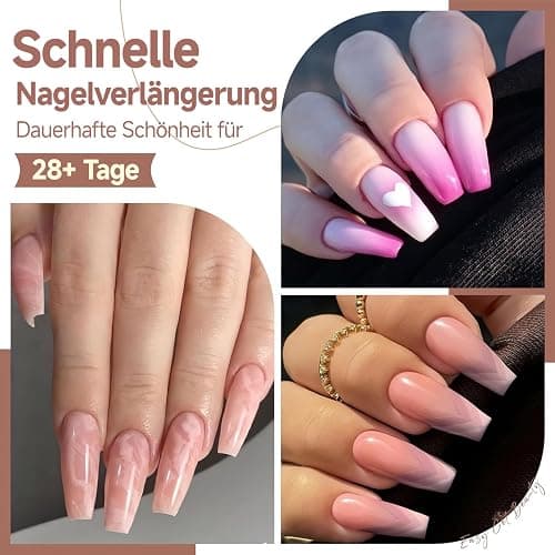 UNA GELLA Ballerina Tips für Gelnägel, 216 Stück 12 Größen Soft Gel Press on Nail Tips Full Cover Fake Nägel Set für Nagelverlängerung Halb Matt DIY Art Home thumbnail 2