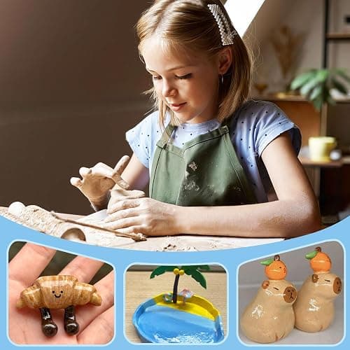 200ml Air Dry Clay Varnish，Air Dry Clay Sealant for Airdry Clay，Air Dry Clay Glaze Can Not Only Used to Prevent Clay Cracking, Scratches, and Wear,It Can Also Having a Glossy Glaze Effect (Gloss) thumbnail 6