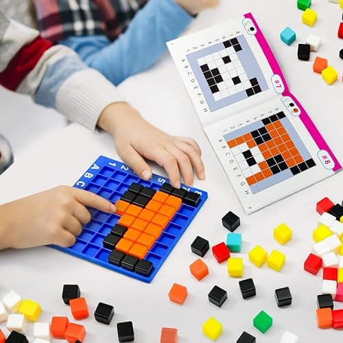 Pixel Craft Art STEM Toys, Brain Teaser Games, Kindergarten Game, Back to School, Encourages Hands-on STEM-Based Play Craft Gifts for Age 5+, Boys & Girls Sensory - Montessori – Autism thumbnail 2