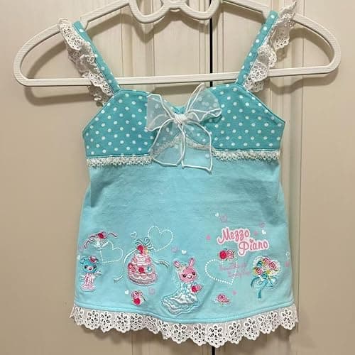 WTVVTW Gyaru Harajuku Cutecore Polka Dot Camisole for Women Sheer Bow & Cute Embroidery Top thumbnail 3