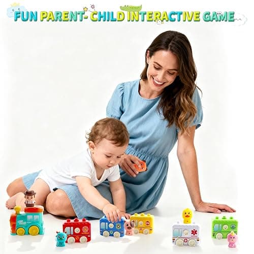 Learning Toy for Toddlers 2 3 4 5 Years Old, Matching & Sorting Montessori Learning Farm Train with 5 Finger Puppets, Locks & Keys Counting & Sorting Trains Set, Preschool Toy Boy Girls Birthday Gifts thumbnail 8
