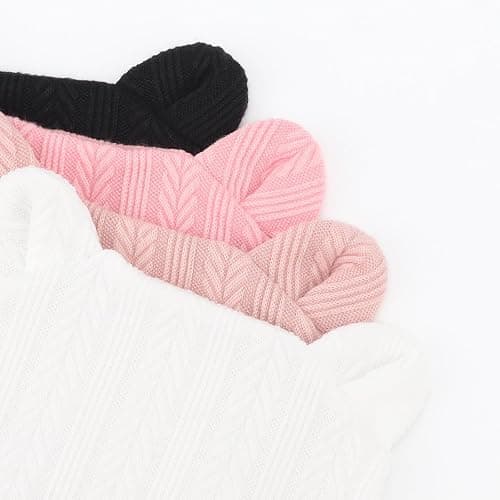 BQUBO Newborn Baby Hats Bear Ears and Mittens Sets Preemie Caps Baby Boy Girl Infant Hospital Beanie for 0-3 Months thumbnail 6