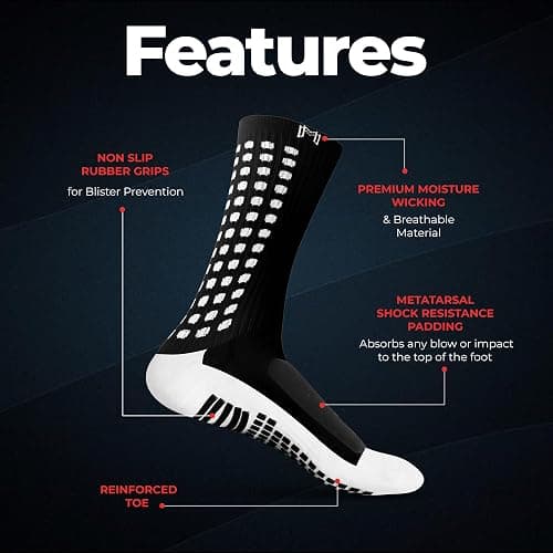 MediCaptain Protective Grip Sock + Pre Cut Sock Sleeve Bundle Pack (Black) thumbnail 4