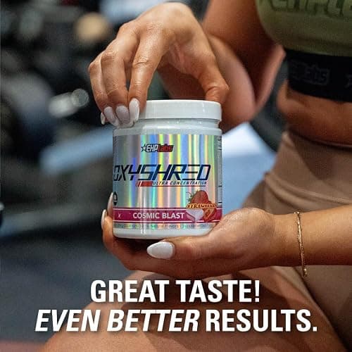 EHP Labs OxyShred Pre Workout Powder - Preworkout Powder with L Glutamine & Acetyl L Carnitine, Energy Boost Drink - Cosmic Blast, 60 Servings thumbnail 6