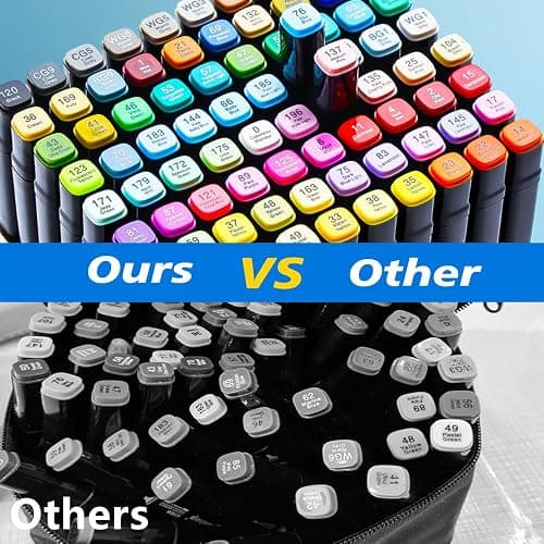 ARTHEHE 168 Colors Markers Pens, Permanent Art Marker Pens for Kids and Adults, Double Tipped Graphic Marker Pen for Manga/Anime/Illustrations(168 Pcs) thumbnail 3