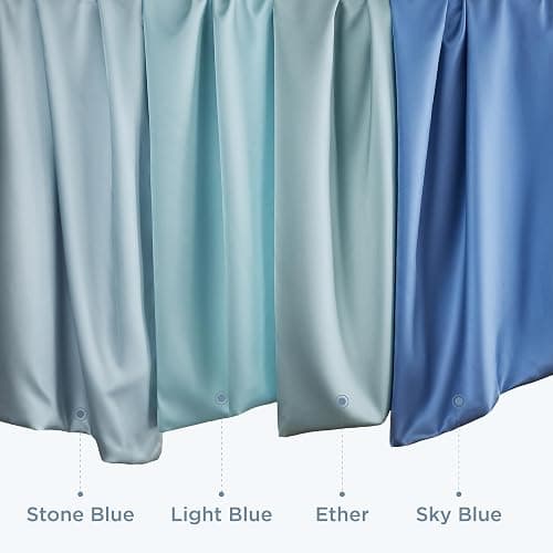 Bedsure Satin Pillowcase 2 Pack Similar to Silk Pillow Cases Standard Size, Pillow Case for Sleeping Women with Envelope Closure, Gifts for Women Men, Stone Blue, 20x26 Inches, 2pcs thumbnail 9