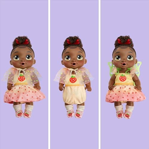 Baby Alive Fairy Fashions Berry Boo Doll with Clothes Accessories, Black Hair, 11 Inches, Kids Toys, Ages 3+ (Amazon Exclusive) thumbnail 4