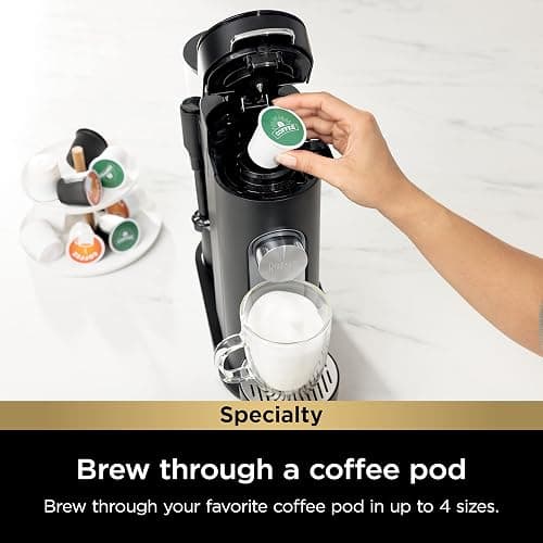 Ninja | Coffee Maker | Single Serve |Brew with Coffee Pods & Grounds| Compatible with K-Cup Coffee Pods | 4 Brew Styles, up to 24oz Cup Sizes & 56oz Removable Reservoir | Black | PB051 thumbnail 2
