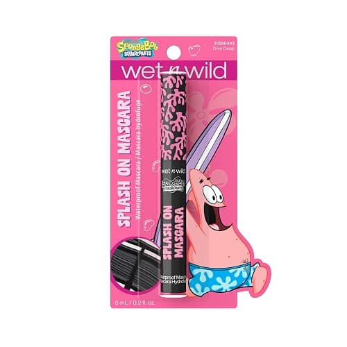 wet n wild SpongeBob Splash On Waterproof Mascara, Bold Black Mascara for Volume, Definition & Long-Lasting Wear, Cruelty Free - Dive Deep - Image 1