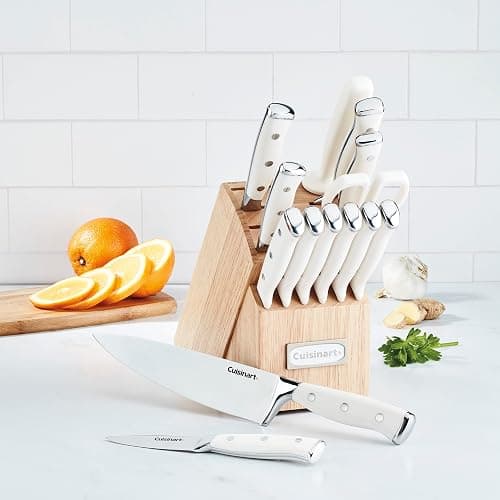 Cuisinart 15-Piece Knife Set with Block, High Carbon Stainless Steel, Forged Triple Rivet, Natural C77CTR-15P thumbnail 2