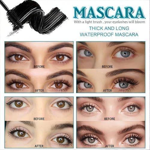 Thrive Mascara Liquid Lash Extensions, Tubing Mascara Cosmetics Natural Volumizing Lengthening Eye Makeup, Waterproof & Smudge-Proof, Long-Lasting No Clumping (Black) thumbnail 5