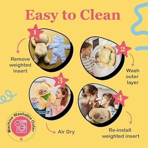 Lilly's Love Weighted Stuffed Animal, 5lb | Sensory Plush for Kids & Adults | Machine Washable Plushie w/Removable Inner | Calming Weighted Stuffed Animal for Anxiety, Dexter The Dog thumbnail 4