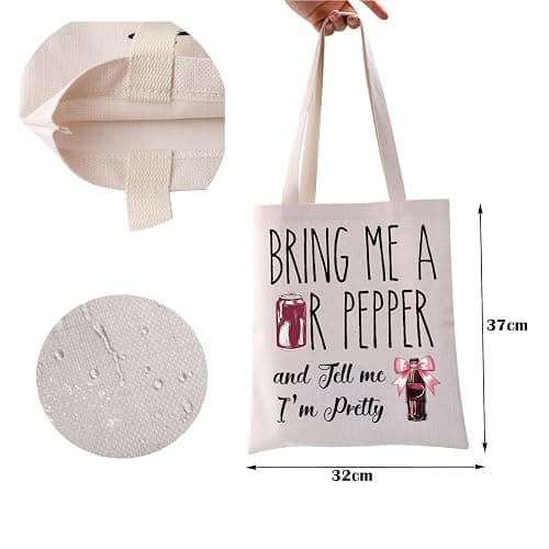 ZJXHPO Soda Tote Bag Soda Addict Reusable Grocery Shopping Bag Vodka Drinker Shoulder Bag Soda Drinking Lover Gift (Pretty Tote), Medium thumbnail 2