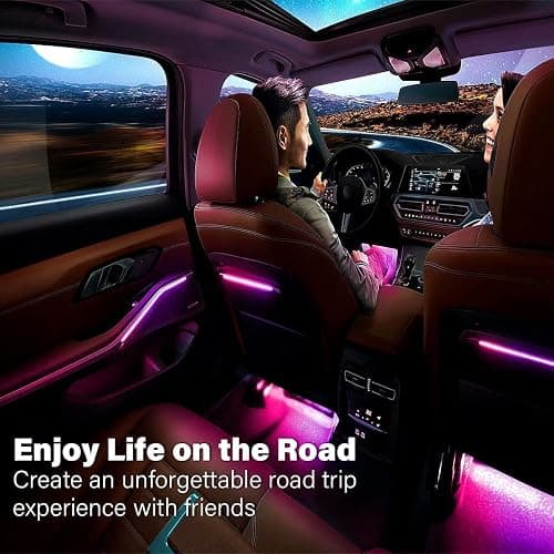 Car LED Strip Light, EJ's SUPER CAR 4pcs 36 LED Multi-Color Car Interior Lights Under Dash Lighting Waterproof Kit with Multi-Mode Change and Wireless Remote Control, Car Charger Included,DC 12V thumbnail 6