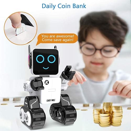 okk Robot Toy for Kids, Smart RC Robots for Kids with Touch and Sound Control Robotics Intelligent Programmable, Robot Toy with Walking Dancing Singing Talking Transfering Items for Boys Girls (White) thumbnail 5